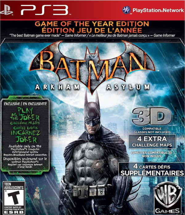 Batman: Arkham Asylum [Game of the Year Greatest Hits] - In-Box - Playstation 3
